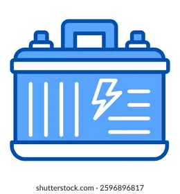 car battery icon blue color 260nw 2596896817